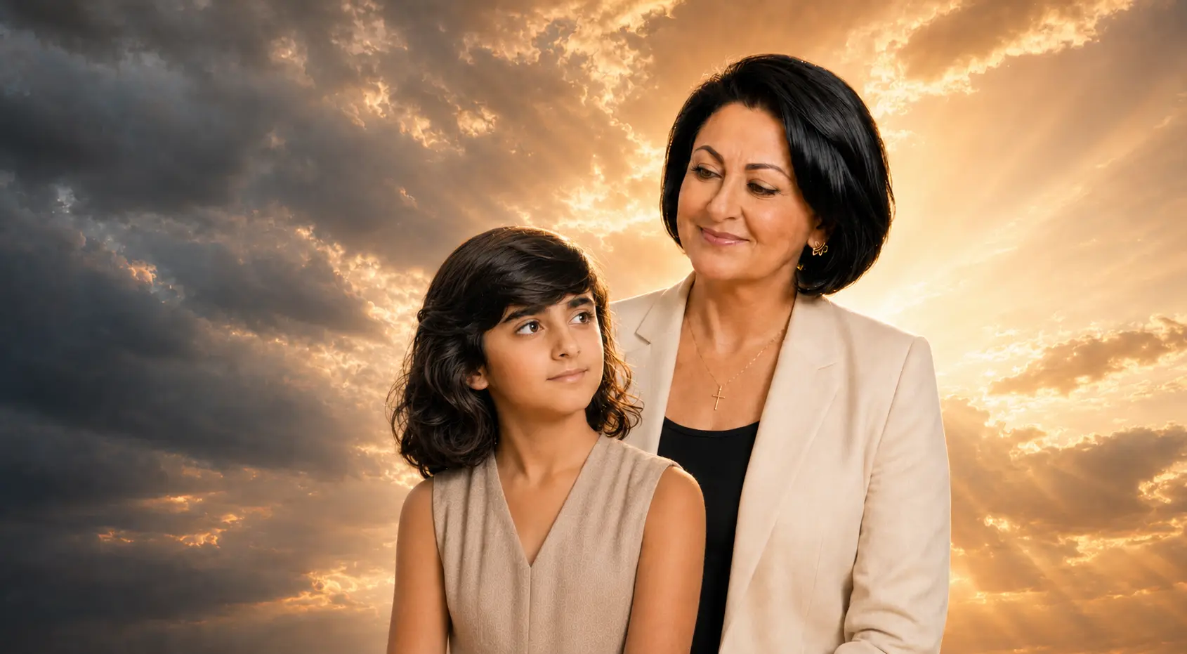 Aimmee and younger her portrait