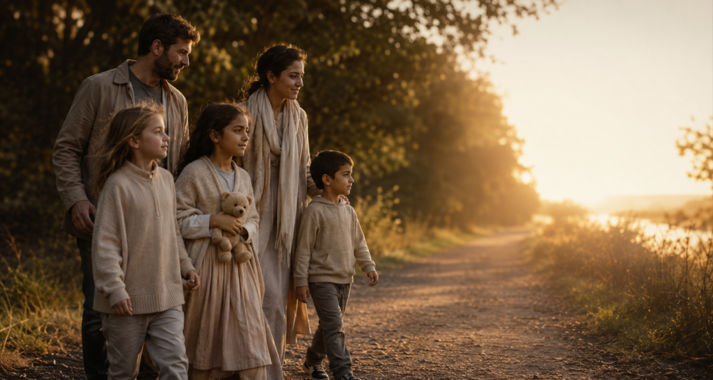 A family walking together