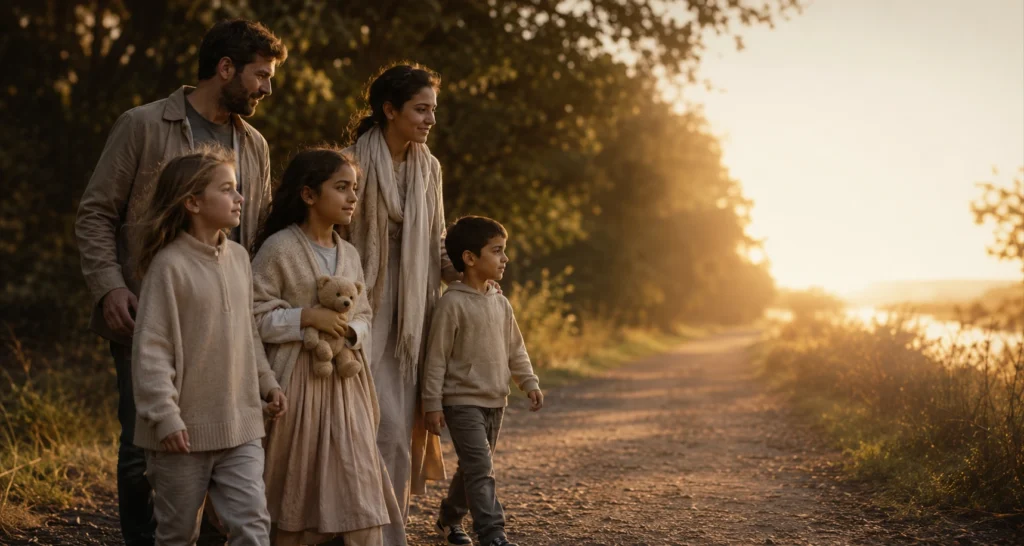 A family walking together